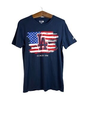 New Era Los Angeles Dodgers Mens Navy 4th of July Jersey T-Shirt Size M